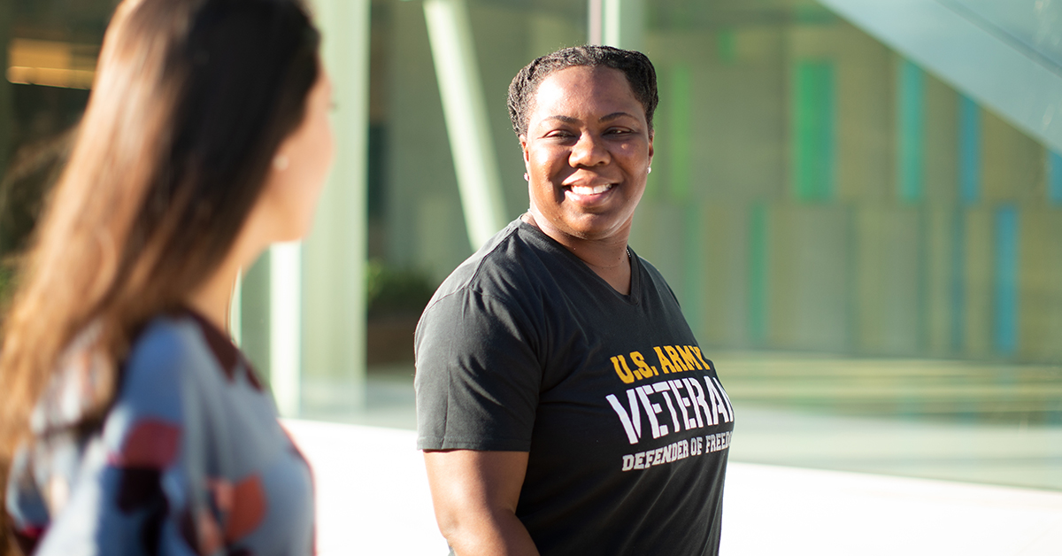 Capital One associate enjoys the weather outside and talks about her experience being supported as a veteran at Capital One