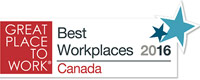 Great place to work logo. Best workplaces 2016 - Canada