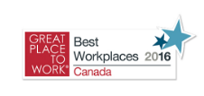 Great place to work logo. Best workplaces 2016 - Canada