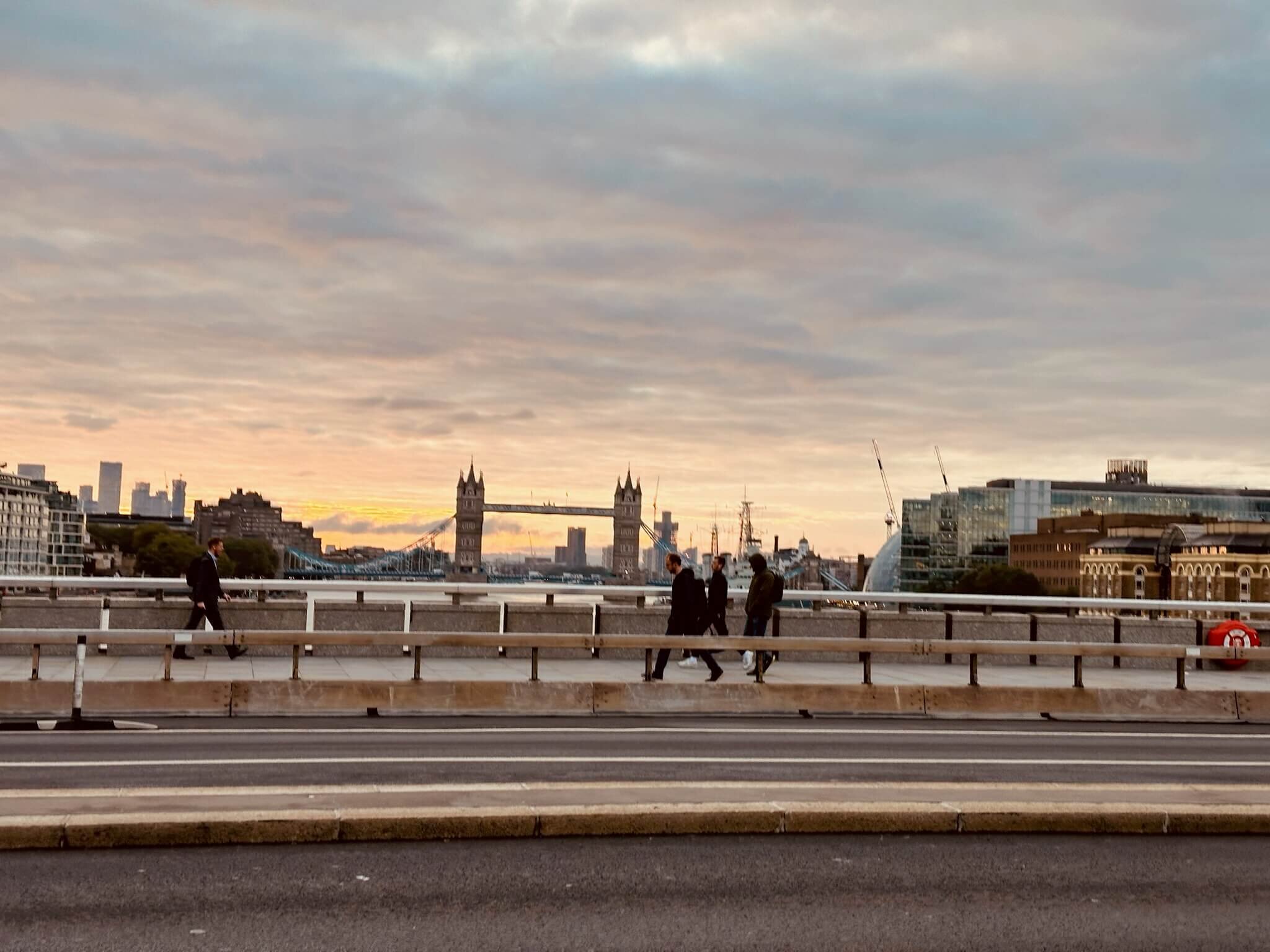 Sunset over London