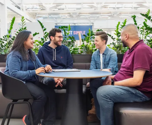 employees meeting at a table