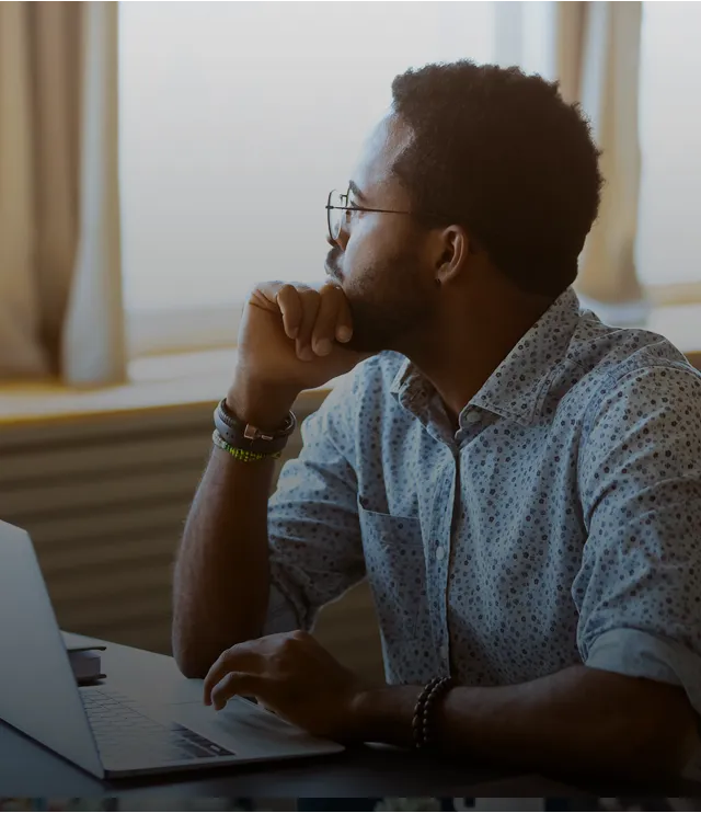 Person watching outside the window