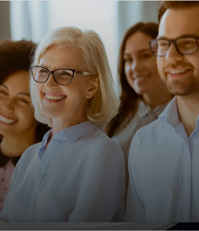 Group of people smiling