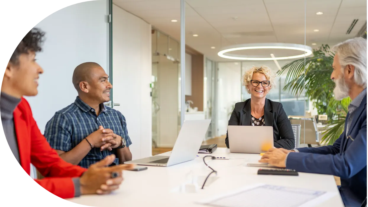 Team member in meeting