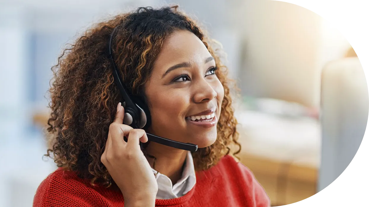 Woman talking on call