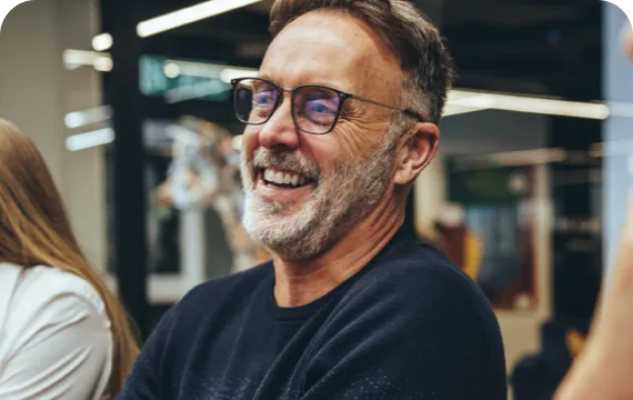 Person wearing glasses