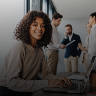 Team members having discussion