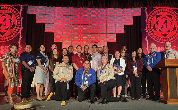 Boeing employee group photo at a recent American Indian Science & Engineering Society conference