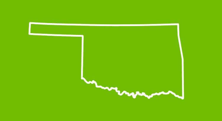 graphic depicting the US state of Oklahoma