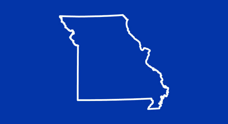 graphic depicting the US state of Missouri