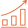Bar chart trending up