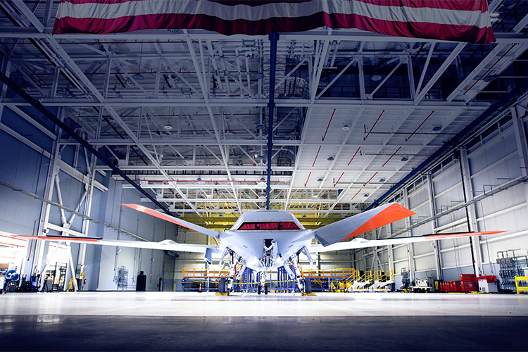 Plane in hanger