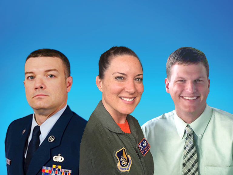 Collage of photos featuring military personnel