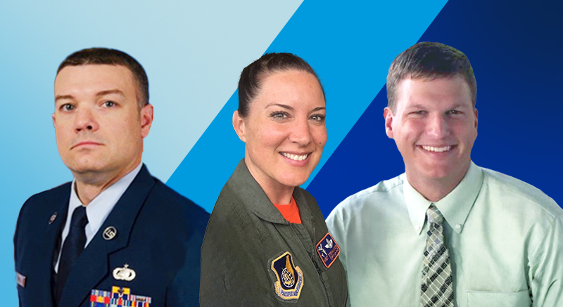 Collage of photos featuring military personnel