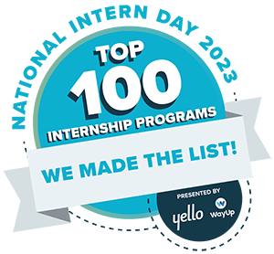 Top 100 Internship Programs by Yello/WayUp Award Badge