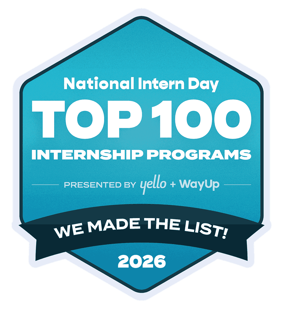 Top 100 Internship Programs by Yello/WayUp Award Badge