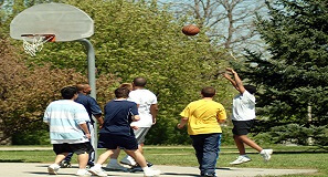 outdoor basketball game