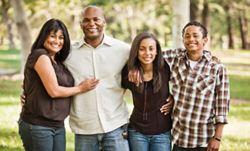 Smiling family