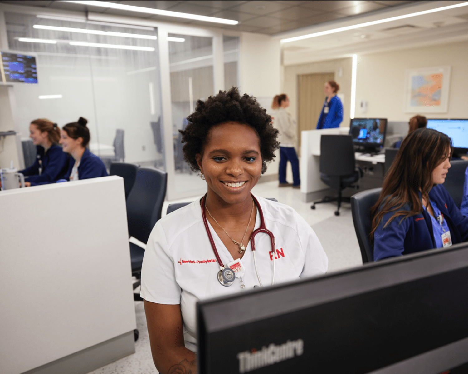 nurse at desk