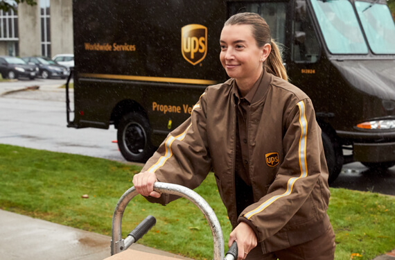 female ups driver