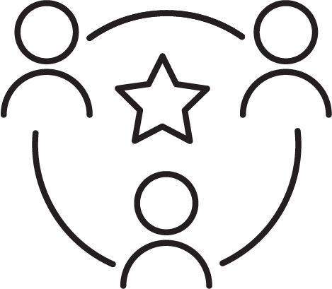 Circle of people icon