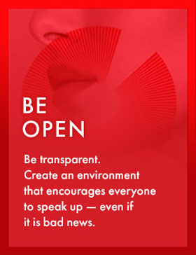 Be open