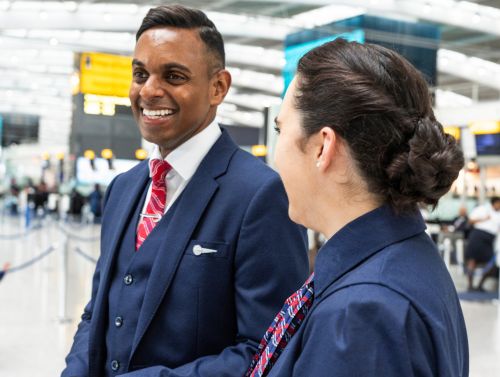 Airport colleagues in uniform