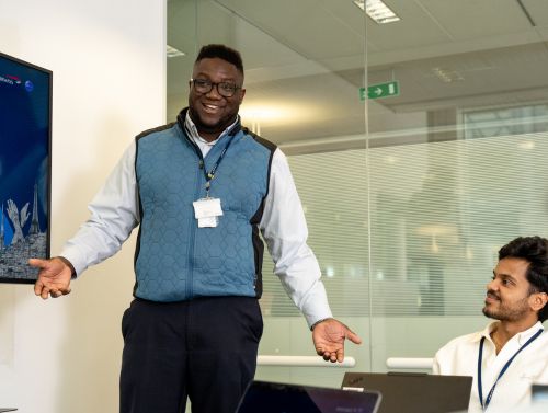 Colleague leading presentation