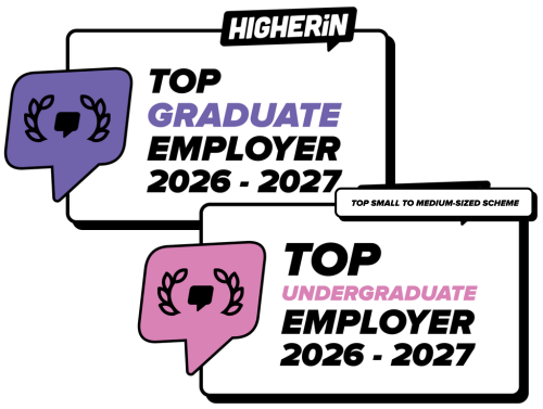 Higherin Top Graduate and Top Undergraduate employer 2026-2027 awards