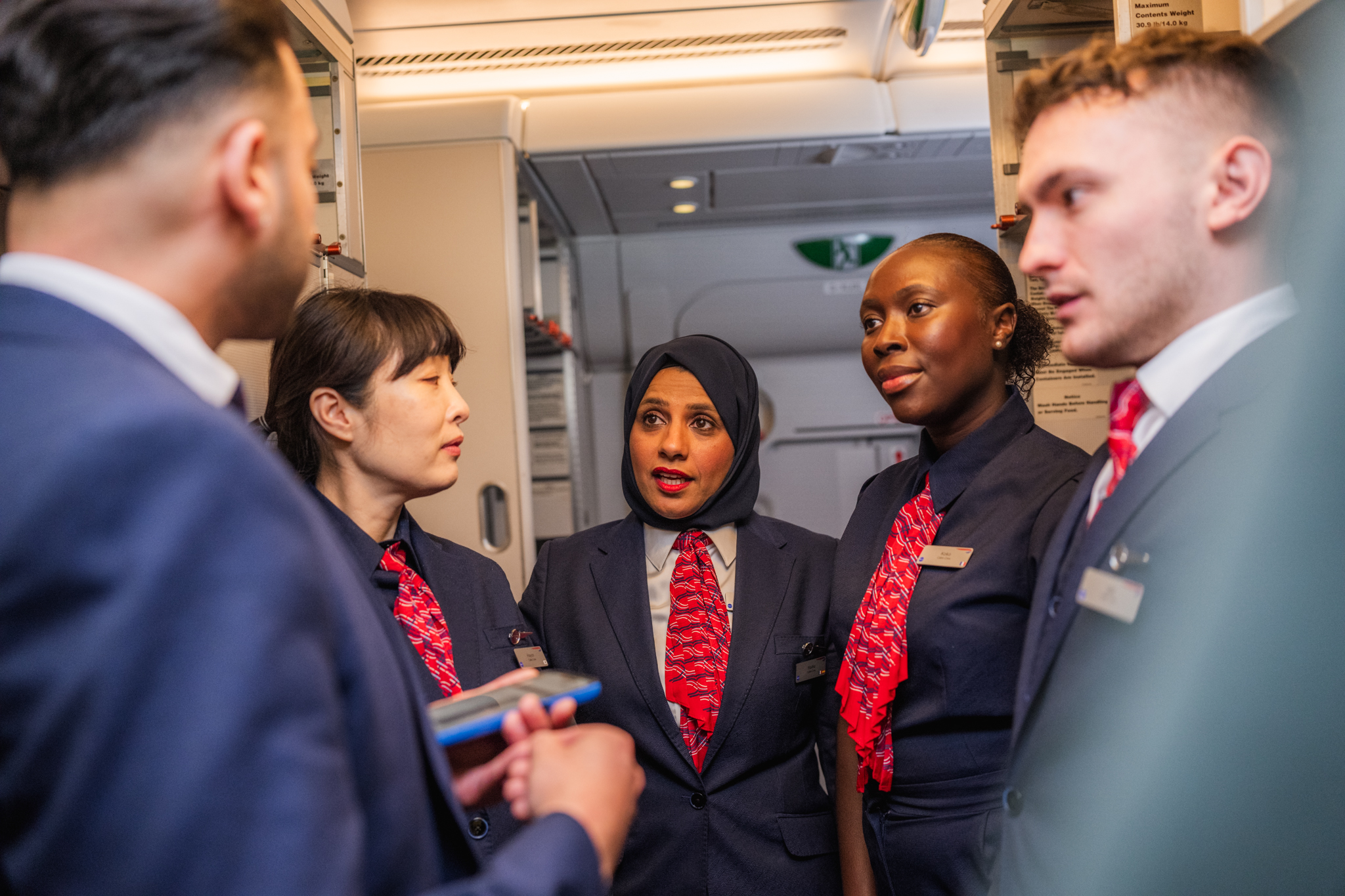 Cabin Crew gather as a team