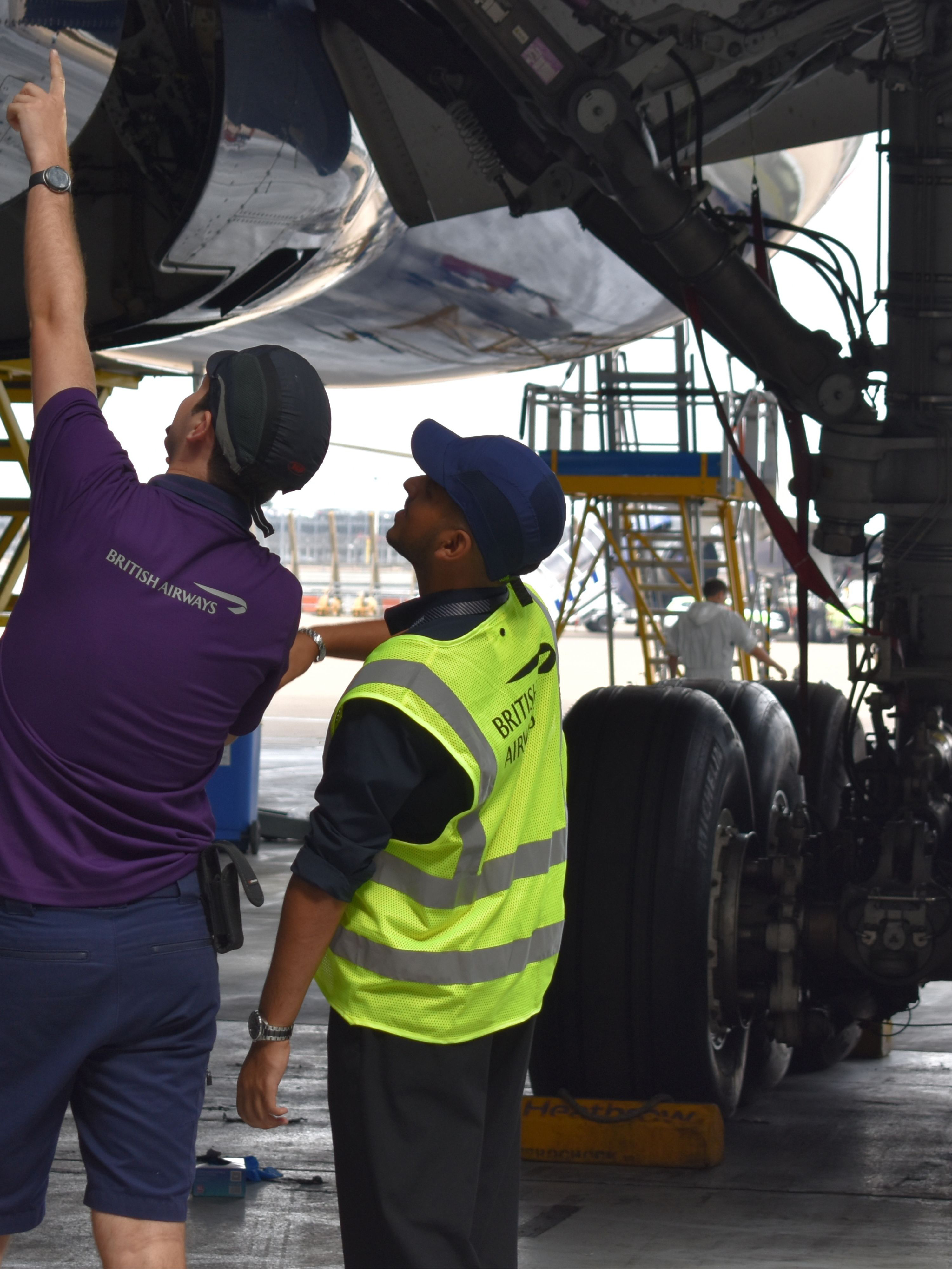 Engineering work Experience student at the British Airways hangar