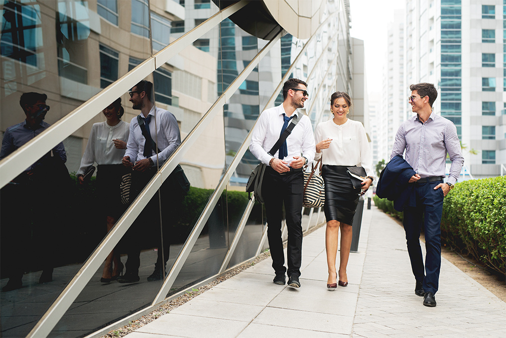 colleagues outside the office