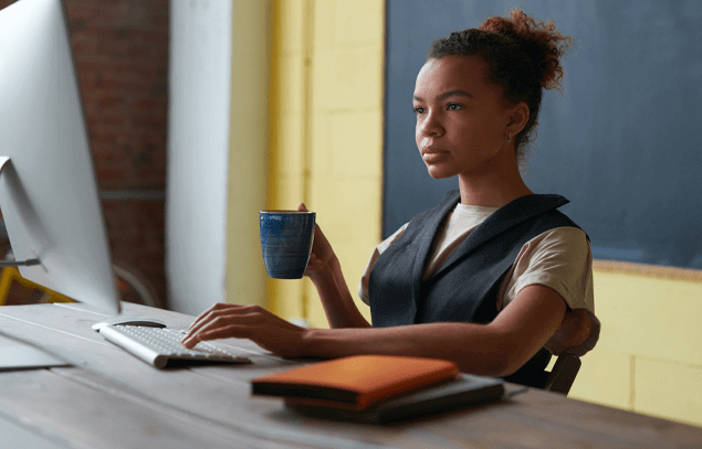 Man using a laptop