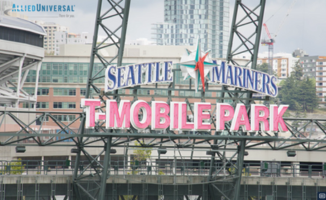 The sign for Seattle Mariners T-Mobile Park at the ballpark