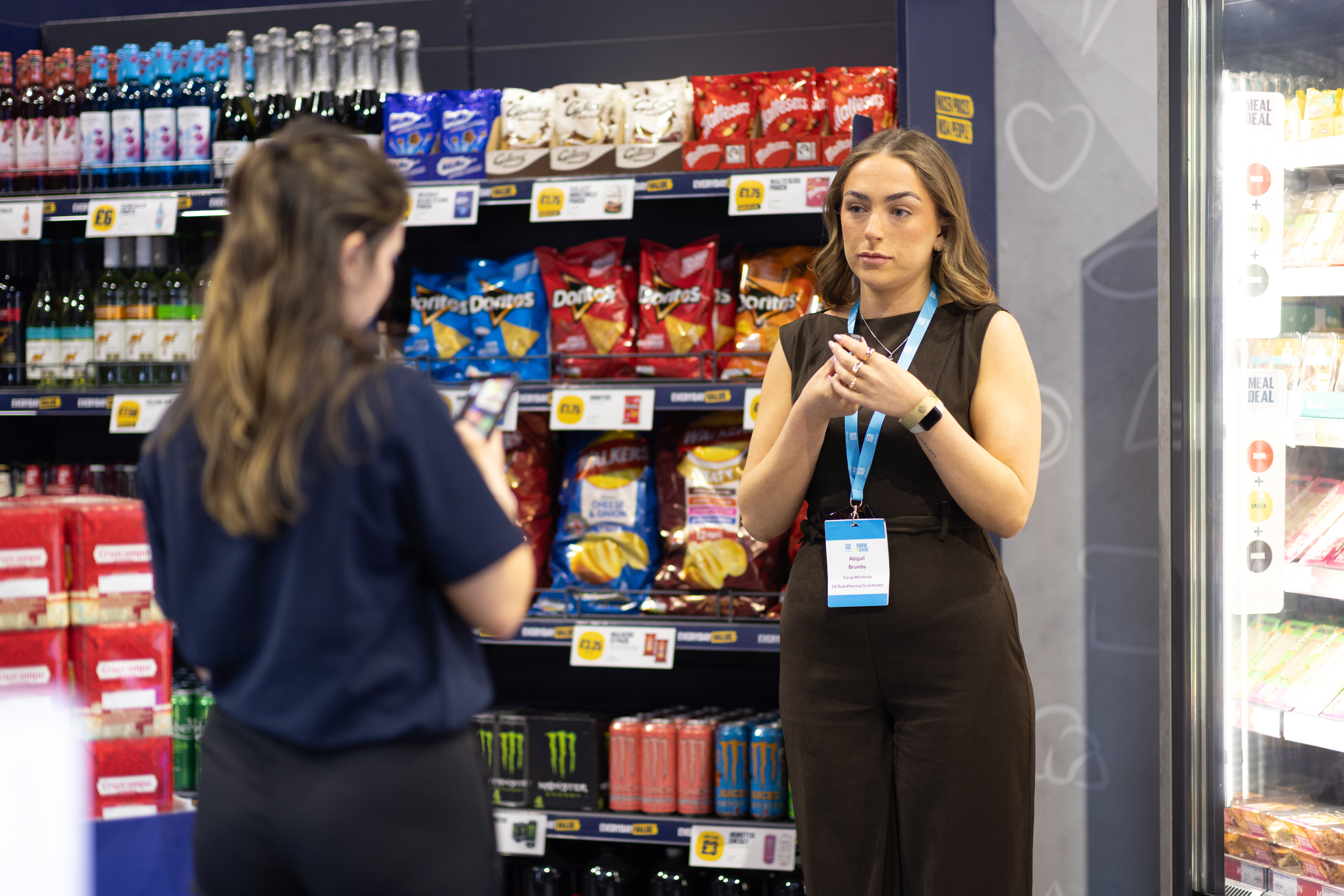 Customer experience colleague working at a Co-op Wholesale event
