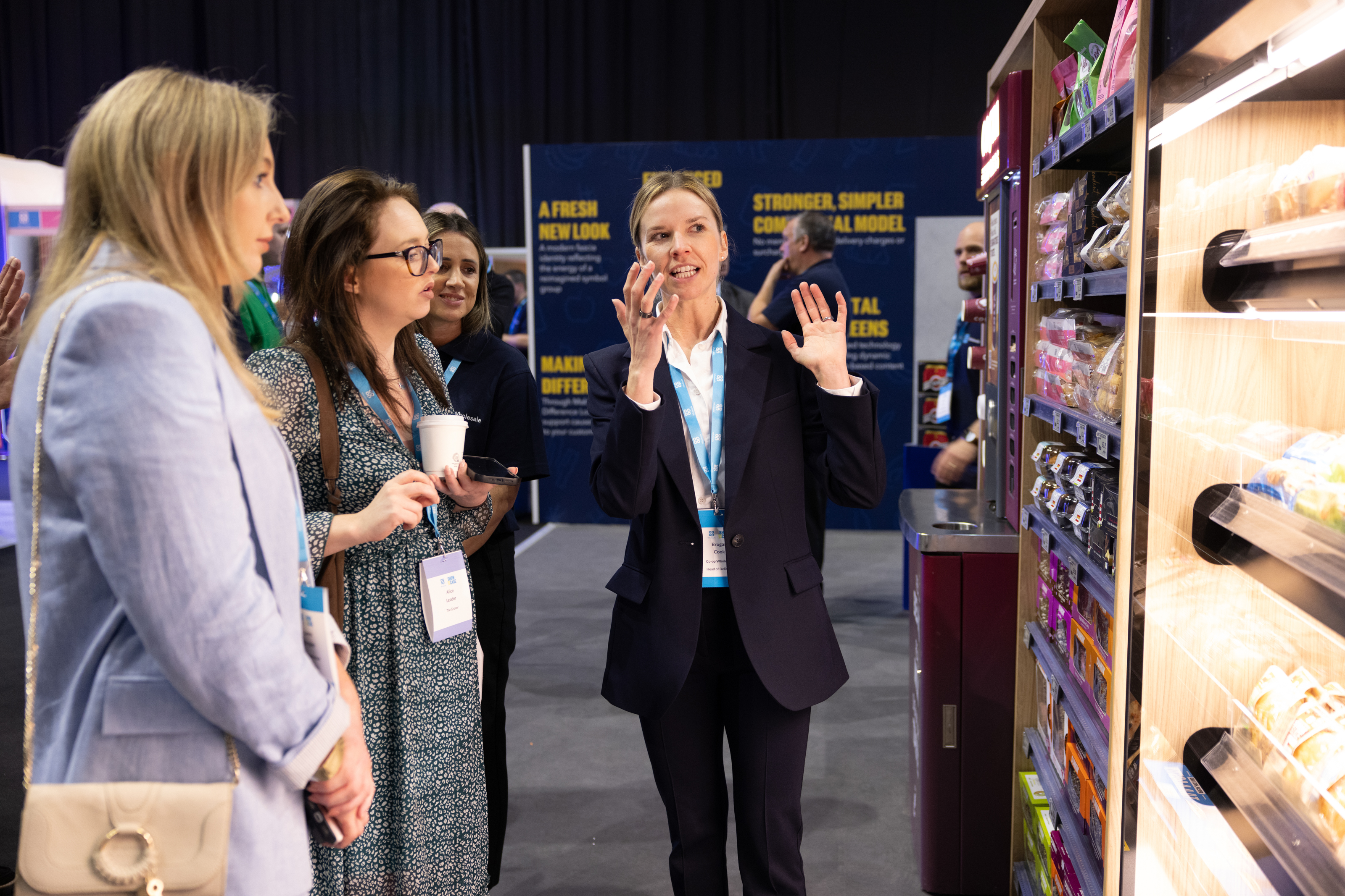 Wholesale colleague talking to partners