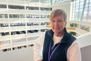 Jayne Crowe sharing her career journey at work.