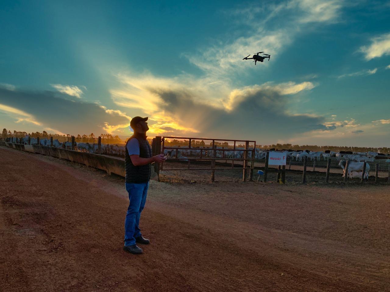 a man using a drone