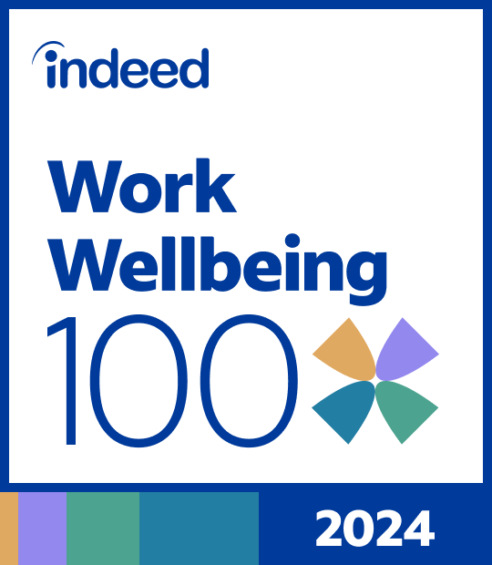 2024 Indeed 100 Work Wellbeing award