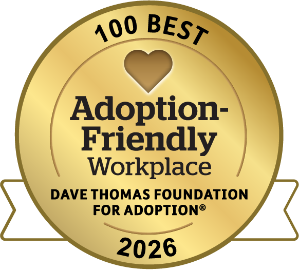 100 Best Adoption-Friendly Workplace 2026 award by the Dave Thomas Foundation For Adoption