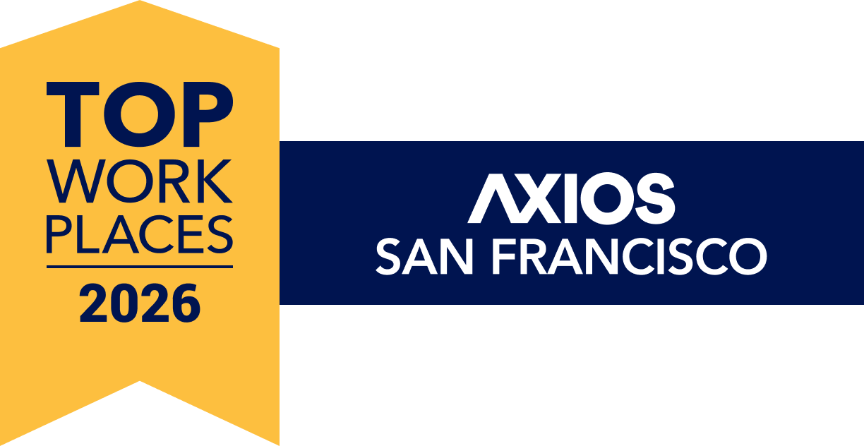Award logo: Top Work Places 2026 by Axios San Francisco