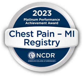 2023 Platinum Performance Achievement Award Chest PainMI Registry