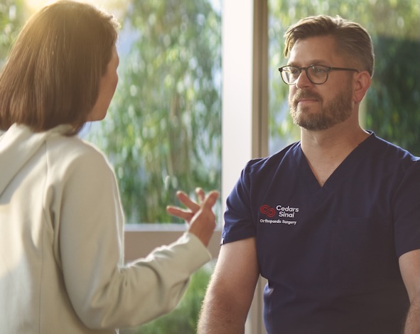 Ortho medical professional with a patient