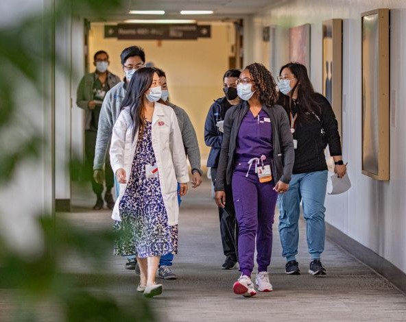 building tour with medical professionals