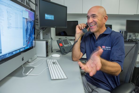 tech on a call