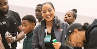 medical professionals and students at the Black Men in White Coats event