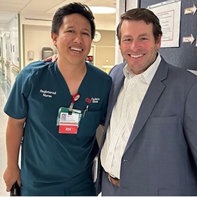 Male nurse with a supervisor