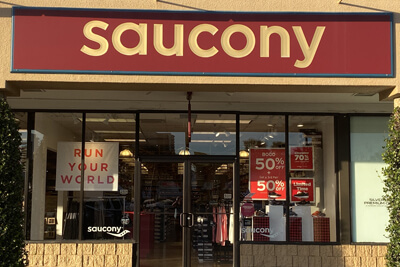 Saucony store front