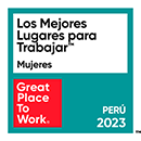 Los mejores lugares para trabajar. Great place to work. Peru Mujeres 2023