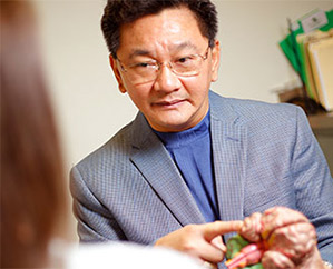 Doctor describing proceedure to patient